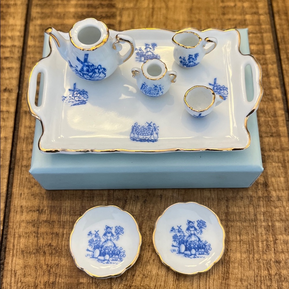Reutter Porzellan Miniature Tea set Dutch Windmill - Picture 4 of 7